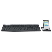 Logitech K375s Multi-Device Wireless Keyboard and Stand Combo 920-008165 Black Bluetooth Wireless K375s Multi-Device Wireless Keyboard and Stand Combo