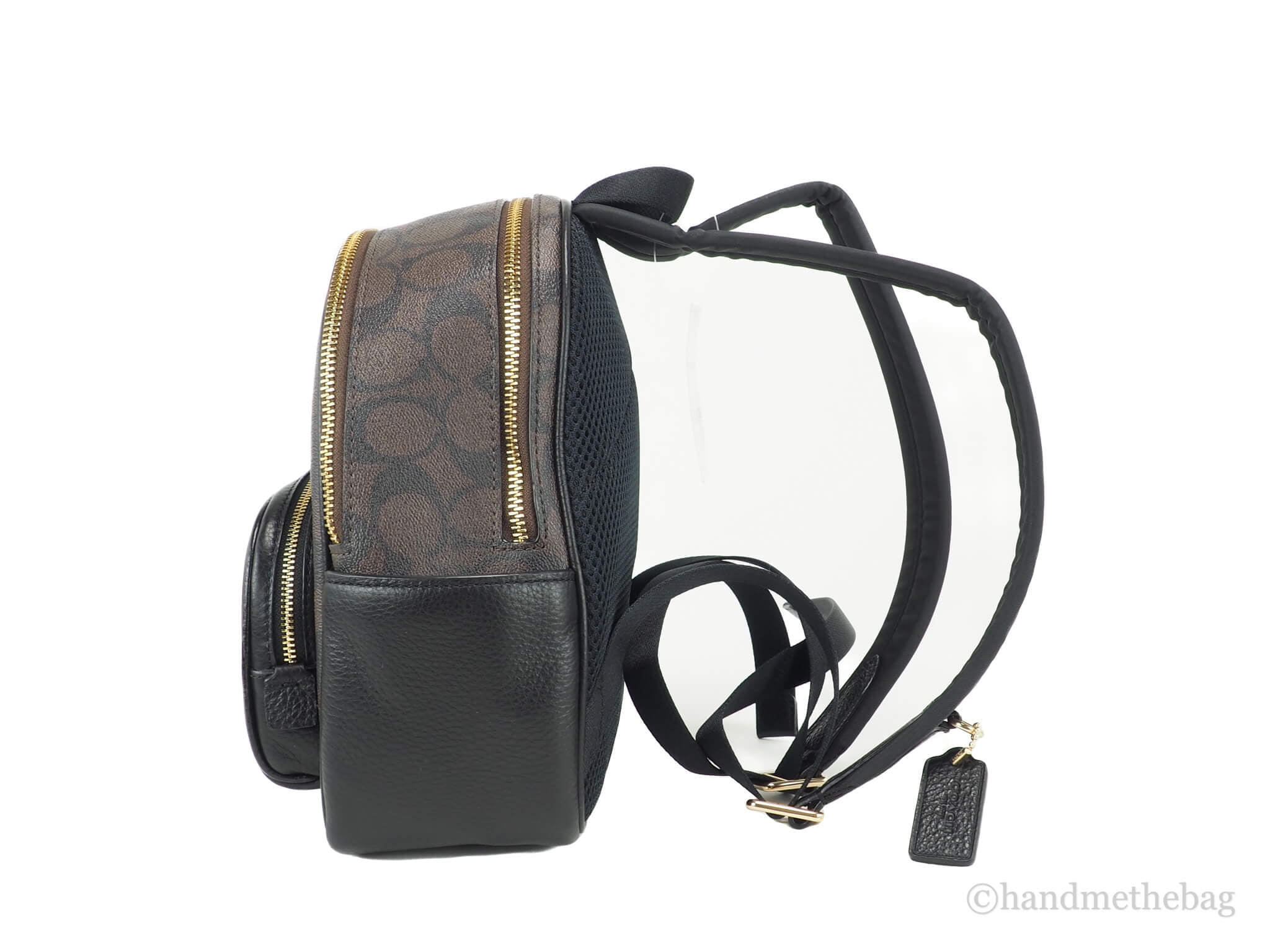 Coach (C8604) Signature Coated Mini Court Backpack in Brown Black Canvas  Bookbag - Walmart.com