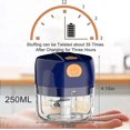 thumbnail image 2 of Mini Food Processor - 250ml Cordless Electric Mini Garlic Chopper With 3 Sharp B Food Blender, Usb Charging Small Food Processor Grinder For Fruits, 2 of 5
