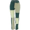 thumbnail image 1 of Nituyy Women?s Fashion Contrast Color Patchwork High-waist Straight Jeans, 1 of 5
