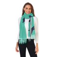 thumbnail image 2 of FORMRS Womens Scarf Winter Soft Long Big Warm Shawls Wrap Tassel Scarves, Green Cat, 2 of 9