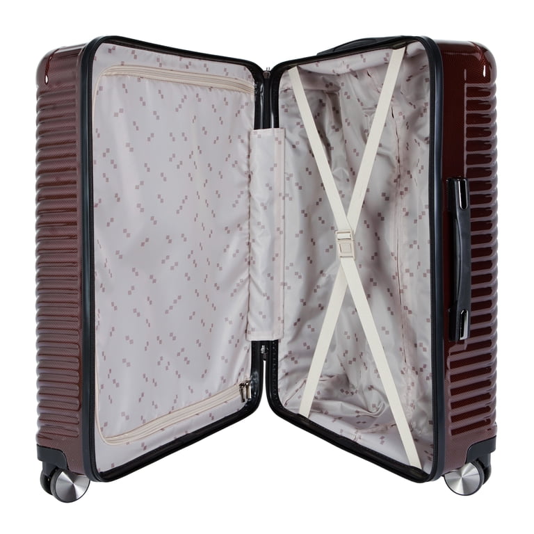 Ecotech Veer 24" Checked Hardside Luggage, Chocolate photo 2