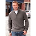 thumbnail image 4 of KingSize Men's Big & Tall Quarter Zip Mock Neck Lightweight Sweater, 4 of 4