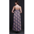 thumbnail image 4 of Bimba Robe de Soirée Longue Maxi Dos Nu à Bretelles Spaghetti Imprimée Florale en Rayonne pour Femmes - Très Grande Taille, 4 of 5