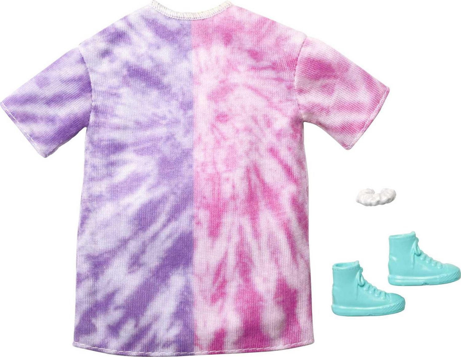 Barbie Fashion Pack - Color-blocked Purple & Pink Tie-dye Sweatshirt Dress