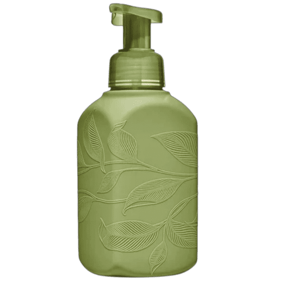 Bath & Body Works Green Leaves Glass Foaming Hand Soap Refillable Dispenser