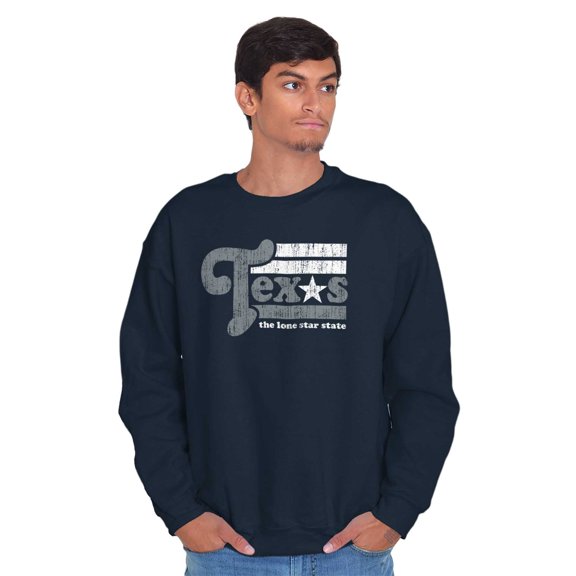 Texas Cool Vintage Retro TX Souvenir Sweatshirt for Men or Women Brisco Brands S