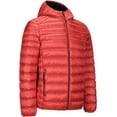 thumbnail image 3 of Men's Down Puffer Jacket Lightweight Hooded Packable Warm Winter Puffy Jackets Coat（Red, XL), 3 of 5
