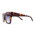 thumbnail image 3 of Womens Thick Bevel Geometric Cut Plastic Butterfly Sunglasses Tortoise Smoke, 3 of 4