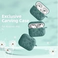 thumbnail image 2 of Comvin Flower Engraved Case for AirPods Pro Case 2nd 1st Generation Case/AirPod Pro Case Cover, Cute Soft Silicone Skin Full Protective Cover for Apple Airpods Pro 2 Case, PineGreen, 2 of 8