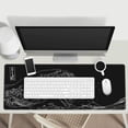 thumbnail image 5 of Japanese Sea Wave Anime Kanagawa Cool Large Gaming Mouse Pad, Black and White Keyboard Mouse Mat, Long Computer Gaming Mousepad for Home Office Work Desk Stitched Eges Non-Slip Base Mouse Pads Mat, 5 of 6