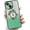 Green, variant on For iPhone 13 Magnetic Case Compatible with MagSafe,Full Protection Slim Shockproof Anti-Scratch Glitter Case with Camera Lens Protector Logo View Dust-Proof Net for Women