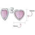 thumbnail image 4 of Bling Jewelry Womens Lovers Bezel Set Rose Quartz Heart Stud Earrings Sterling Silver Gift, 4 of 4