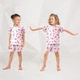 thumbnail image 5 of Lipstick Pattern Summer Pajama Set Soft Cotton Short Sleeve Sleepwear 2PCS Pajama Sets Breathable Lounge Set Size 10Y, 5 of 7