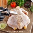 thumbnail image 5 of Mejorador culinario, jeringa inyectora de carne que ofrece un paquete compacto y resistente, inyector de adobo de acero inoxidable para agujas profesionales y fácil uso con una sola mano, 5 of 5