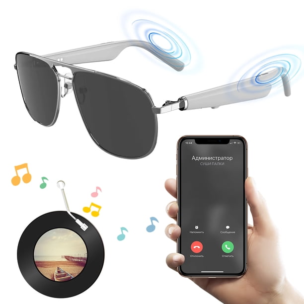 Likrtyny Con Gafas Inteligentes Compatible Con Disfrute La Música Forma Inalámbrica (blanco)