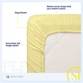 thumbnail image 5 of Sweet Home Collection California King Sheet Sets, Classic 1800 Series Deep Pocket 4 Piece, Luxury Soft Microfiber Bed Sheet Sets, Pale Yellow, 5 of 5