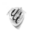 thumbnail image 2 of Unisex Bandana, Zodiac Scorpio Brush, White Black, by Ambesonne, 2 of 3