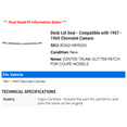 thumbnail image 2 of Deck Lid Seal - Compatible with 1967 - 1969 Chevy Camaro 1968, 2 of 2