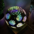 thumbnail image 2 of 3D Starburst Night Light Glass LED Table Lamp Color Changing Decorative USB Charging(rose), 2 of 8