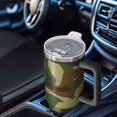thumbnail image 4 of Camouflage 40oz Tumbler– Stainless Steel Insulated Tumbler with Handle and Straw, Large Capacity Travel Cup for Hot & Cold Drinks, 4 of 6