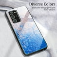 thumbnail image 2 of Allytech Galaxy Note 20 Cover, Slim Silicone Frame Tempered Glass Back Cover Anti-scratch Shockproof Drop Protection Bumper Defender Case Cover for Samsung Note 20, Blue, 2 of 2