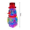 thumbnail image 5 of Kripyery LED Prismatic Iridescent Snowman Ornaments USB Powered 3D Light Up Snowman Colorful Christmas Night Light for Home Party, 5 of 7