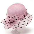 thumbnail image 2 of ktowifly Summer Polka Dot Flower Hats Comfortable Lightweight Breathable Wedding Trendy Hat for Women, 2 of 3