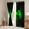 thumbnail image 3 of Homewish Kids Game Console Blackout Curtains Set of 2 (52x84 Each),Modern Video Game Window Curtains,Black Green Curtains and Drapes For Boys,Breathable Home Decor, 3 of 6