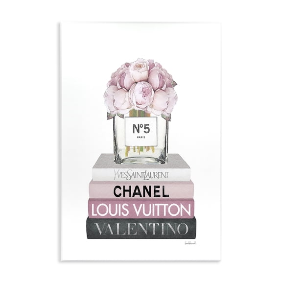 Stupell Industries Victorian Pink Roses on Fashion Books Wall Plaque Art, 10 x 15, by Amanda Greenwood