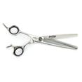 thumbnail image 3 of Pro Quality Lefty Reversable Shears Dog Cat Grooming Weightless Left Hand 7 Inch (7 Inch Chunker Shears), 3 of 12