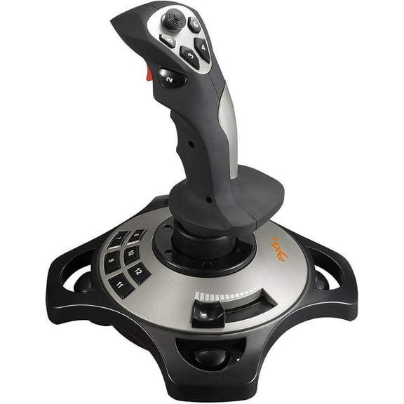PXN 2113 USB Wired Flight Simulator Joystick with Vibration & Throttle Control - Precision PC Gaming Controller for Flight Sim Games (Windows Compatible)