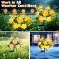 thumbnail image 2 of Qoosea Solar Lights Outdoor, 7 Heads Hibiscus Solar Flowers Lights Outdoor Garden Waterproof for Yard Patio Decor, Pathway Lawn Decor, 2 Pack, 2 of 9