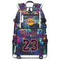 thumbnail image 1 of Basketball Player Backpack, Multi-function Backpack, Travel Backpack, Fan Bag, Unisex, Lakers School Bag, Large Capacity Backpack-week, 1 of 3