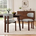thumbnail image 2 of AFO Upholstered Dining Chairs Set of 6, Solid Wood Dining Room Chairs with Ergonomic Padded Backrest, Modern Chenille Side Chair for Kitchen, Dining Room & Café, Light Gray, 2 of 10