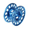 thumbnail image 1 of Eigraketly Carrete de dedo, carrete de buceo de aleación de aluminio de alta resistencia, diseño curvo, carretes anticorrosión, carretes para Deportes acuáticos Azul, 1 of 6