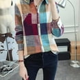 thumbnail image 4 of Esolom Female Casual Cotton Long Sleeve Plaid Shirt, 4 of 6
