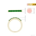 thumbnail image 4 of Angara Natural 0.45 Ct. Emerald Non Eternity Wedding Band in 14K Yellow Gold for Women (Ring Size: 3), 4 of 9