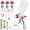 Red A, variant on HVLP Kit with 1.4/1.7/2.0mm Nozzles and Complete Accessories, Automotive, HVLP for Basecoats, Clearcoats, Primers & DIY Painting (Red)