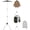 Black, variant on Austok Aluminum Alloy Clothes Steamer Hanger Height Adjustable Ironing Rack 360° Rotatable Clothes Steamer Stand Foldable for Home