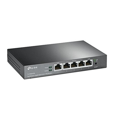 TP-Link SafeStream TL-R600VPN Gigabit Broadband Desktop VPN Router, 680M NAT throughput, 20k Concurrent Sessions, 20 IPSec VPN Tunnels, VLAN, Multi-NAT, 4 WAN Load balance or auto