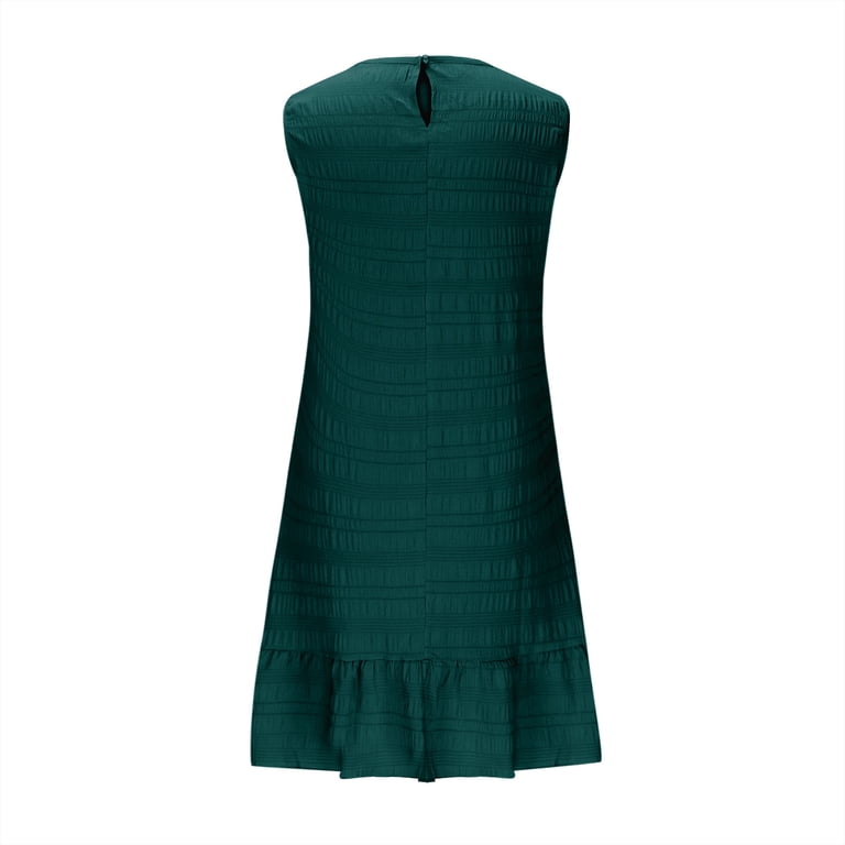 Axiiglly Summer Dress for Women Sleeveless Flowy Tank Dress Solid Color Ruched Sundresses Casual Summer Beach Dress Crew Neck Vacation Mini Dress, Axiiglly Summer Dress for Women Sleeveless Flowy Tank Dress Solid Color Ruched Sundresses Casual Summer Beach Dress Crew Neck Vacation Mini Dress,