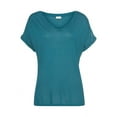 thumbnail image 4 of LASCANA Women's Crochet Insert V-Neck Top Crochet Detail, 4 of 6