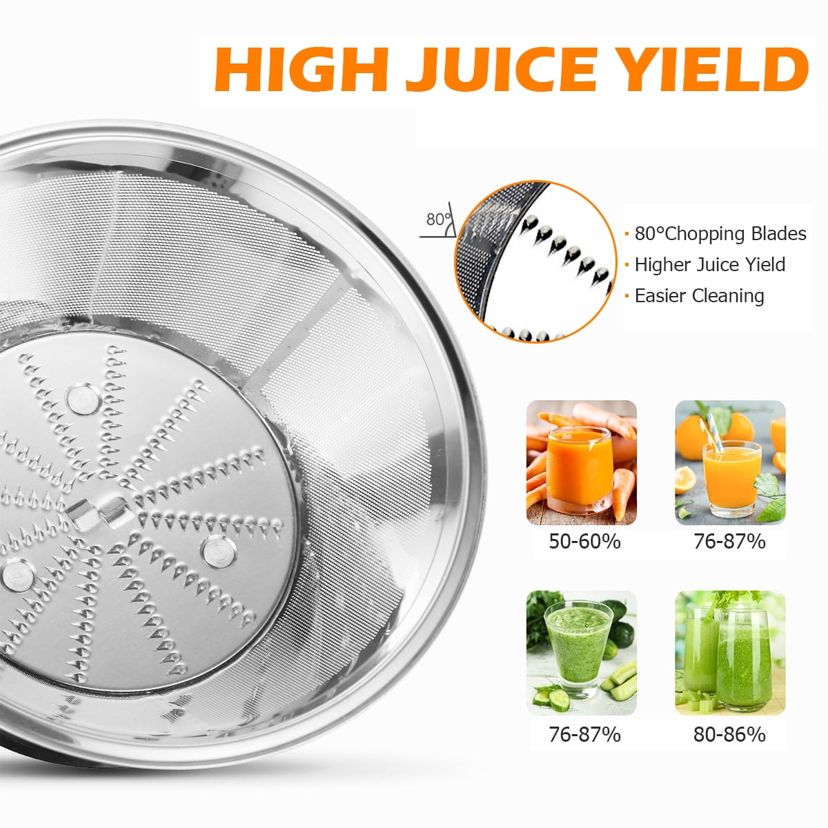 Costway Juicer Machine Juicer Extractor Dual Speed w/ 2.5'' Feed Chute