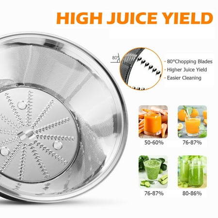 Costway - Juicer Machine Juicer Extractor Dual Speed w/ 2.5'' Feed Chute - Silver + Black