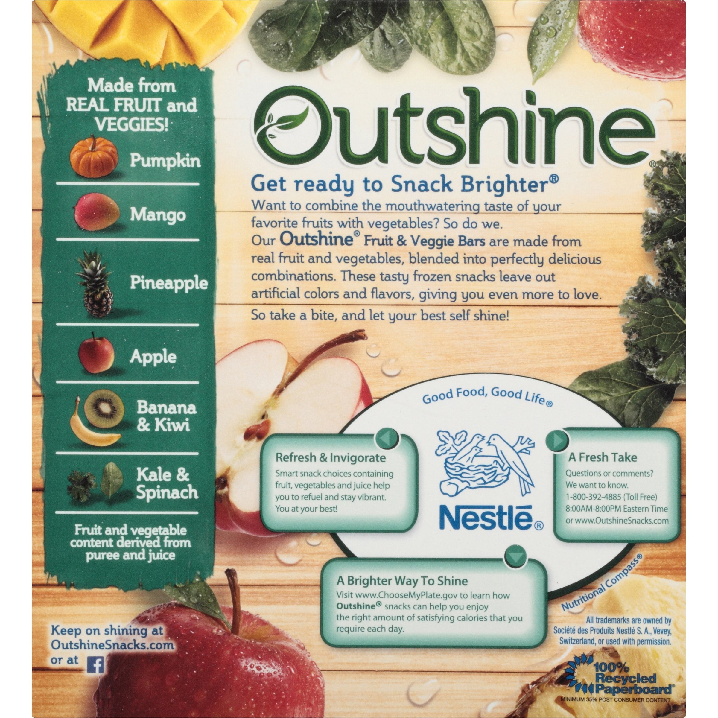 Outshine Fruit And Veggie Bars Nutrition Facts Blog Dandk