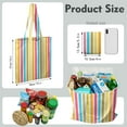 thumbnail image 2 of Reusable Canvas Tote Bag – Abstract Geometric & Rainbow Gradient Pattern – Boho Watercolor Beach & Patriotic Starry Night Print – Eco Cotton Bag for Women, USA Pride & Everyday Use, 2 of 6