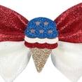 thumbnail image 5 of Zanarzt Girls Hair Bows Childrens Independence Day Bow Hair Girls USA 250th Anniversary Hair Bow Clips White,3-12 Years, 5 of 6