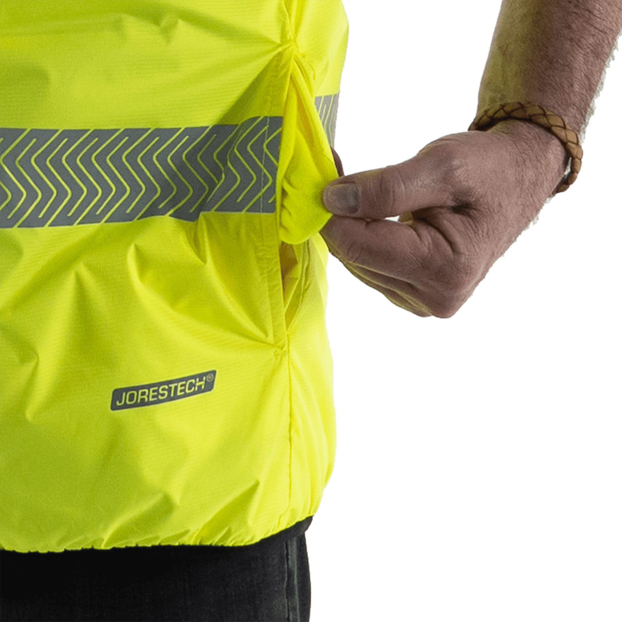 JORESTECH Hi-Vis Reversible Insulated Safety Vest with Reflective Thermal Transfer Strips, VL-12 (Lime, L)
