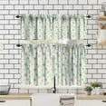 thumbnail image 4 of Mid Century Vintage Valances Set for Kitchen, Abstract Geometric Mid Century Atomic Modern Retro Home Decor Rod Pocket Window Drapes for Living Room Dining Room Office 52x18 Inch + 27x24 Inch X 2, 4 of 5